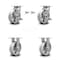 Service Caster 6 Inch V Groove Semi Steel Caster Set with 2 Brakes/Swivel Lock 2 Rigid SCC SCC-30CS620-VGR-TLB-BSL-2-R-2 - alternate 1